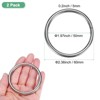 Unique Bargains Dream Catcher Stainless Steel Macrame Wreath Floral Round Metal O Rings 2 PCS - 3 of 4