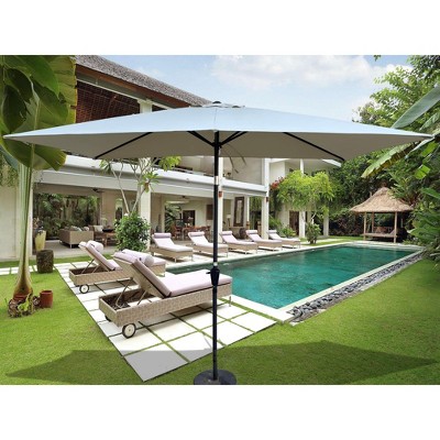 CAVINAS 6 x 9Ft Rectangular Outdoor Waterproof Umbrella,Outdoor Umbrellas for Patio Garden Backyard with Crank and Push Button Tilt