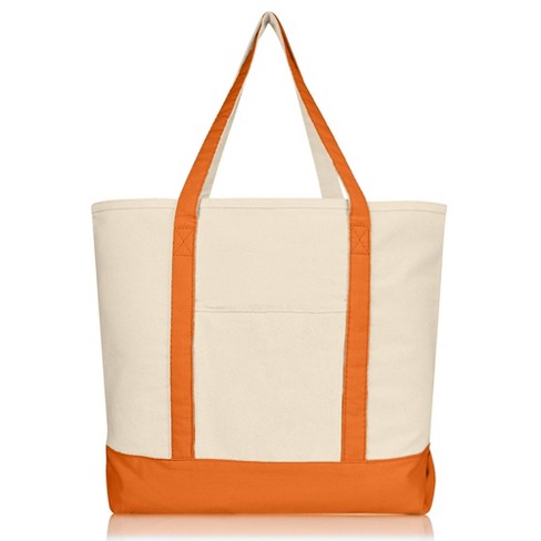 Dalix 22" Cotton Canvas Tote Bag (Zippered Top) - image 1 of 4