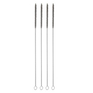 Unique Bargains Nylon Fan-shaped Stainless Steel Wire Handle Cleaning Brush 4 Pcs - 1 of 4
