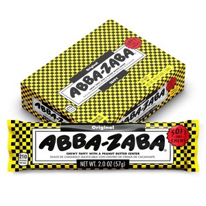 Abba Zaba 2 oz Taffy Bar – Chewy Taffy with Creamy Peanut Butter Center, Available in 1, 3, 6 & 24 Pack - 1 of 2