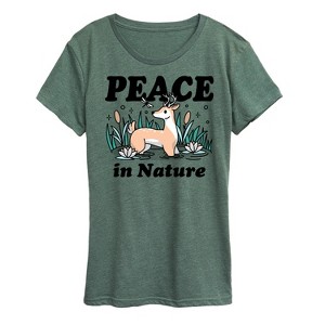 Women's - Instant Message - Peace In Nature Short Sleeve Graphic T-Shirt - 1 of 4