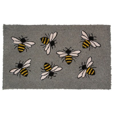 Northlight Natural Coir Outdoor Rectangular Bumble Bee Doormat 18