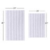 Knightsbridge Stylish And Comfortable Traditional Chain Design 2 PC Cotton Bath Rug Set 17"x24" & 21"x34" Stone - 3 of 4