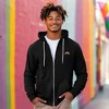 Dalix Rainbow Embroidered Zip Hoodie Fleece Long Sleeve Pocket Warm Soft Mens - 3 of 4