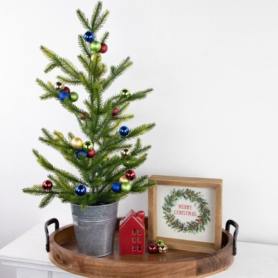 Multicolor Shatterproof Plastic Holiday Ball Ornament Pick
