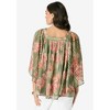 Roaman's Women's Plus Size Square Neck Lurex Blouse - 3 of 4