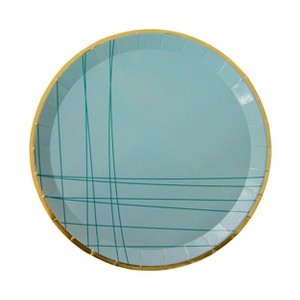 Jollity & Co. - Feliz Cumpleaño Dinner Plates in Blue - Pack of 8 Paper Plates - 1 of 3