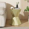 Outdoor Hexagon Metal Side Table,Coffee Table With Hollow Texture Tabletop And Metal Frame,Suitable For Poolside And Porch-Coolbibila - 2 of 4