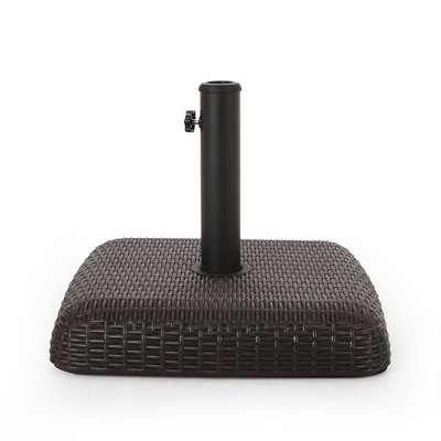 Square Umbrella Base, Outdoor Heavy Duty Iron Umbrella Holder, Concrete Umbrella Stand, Concrete Umbrella Base For Outside Backyard Poolside Beach