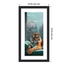Kate and Laurel Framed Art Graceful Tiger in New York Panel by Michael Schauer, 24x43, Oliver Black Narrow - 2 of 4
