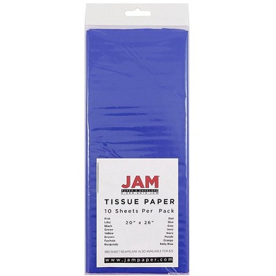 JAM Paper Gift Tissue Paper Presidential Blue 10 Sheets/Pack 1152354