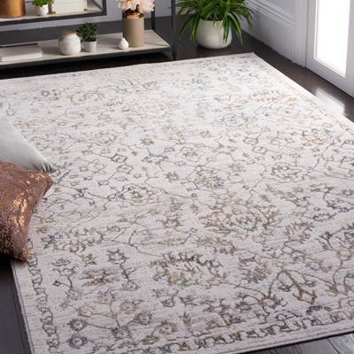Bel Air 6'7" Square Gray Synthetic Easy Care Area Rug