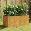 vidaXL Planter Rusty Corten Steel 31.5 x 15.7 x 15.7 in Durable - 2 of 4