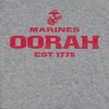 US Marine Corps Oorah Women's Cap Sleeve Baby Rib Crop Top Athletic Heather - 3 of 4