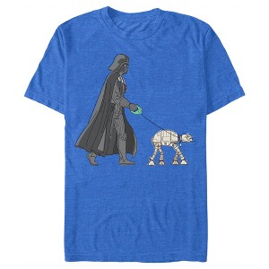 Men's Star Wars Darth Vader AT-AT Walking the Dog T-Shirt - 1 of 4