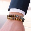 Crucible Men's Tiger Eye Stone Bead Antiqued Lobster Clasp Bracelet (10mm) - 8" - 4 of 4