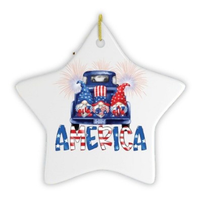 Patriotic America Gnome Ornament| OrnamentallyYou