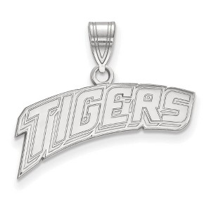Black Bow Jewelry Sterling Silver Louisiana State Fighting Tigers NCAA Medium Pendant - 1 of 3