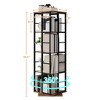 Rotating Bookshelf, 360¡ã Display Floor Standing Corner Bookcase, 54'' Tall Industrial Books Storage Organizer for Bedroom Living Room Study - 2 of 4