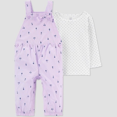 Baby Girls' Floral Top & Bottom Set - Just One You® made by carter's Lavender 9M