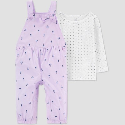 Image of Baby Girls' Floral Top & Bottom Set - Just One You® made by carter's Lavender 6M