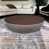 HomeRoots 48" Brown And Gray Solid Wood And Concrete Round Coffee Table - 2 of 4