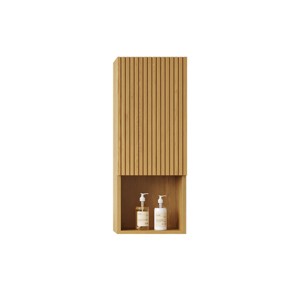 ChicFurnit Bathroom Storage Cabinet MITCH Tall Wall Mounted Cabinet with Door and Shelves for Small Spaces, Golden Oak, 38.58"*16.93"*6.69" - 1 of 4