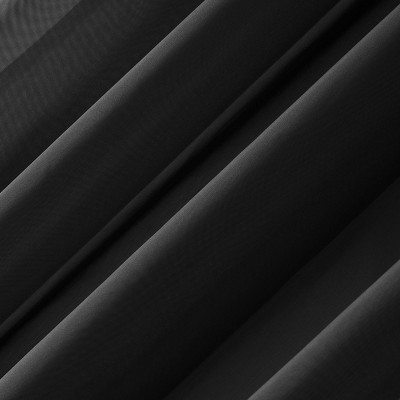 Black Sheer Polyester Grommet Window Panel