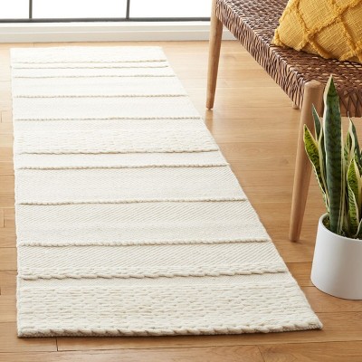 Ivory Elegance Hand-Tufted Wool Runner Rug, 2'3" X 6'