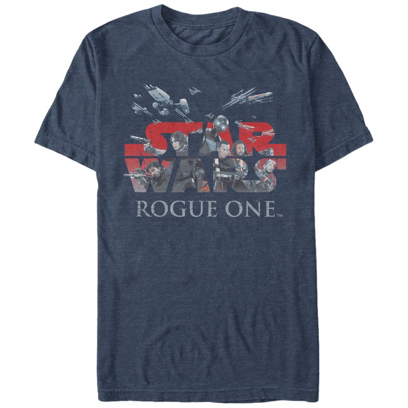 Men's Star Wars Rogue One Rebellion Logo T-Shirt, 1 of 4