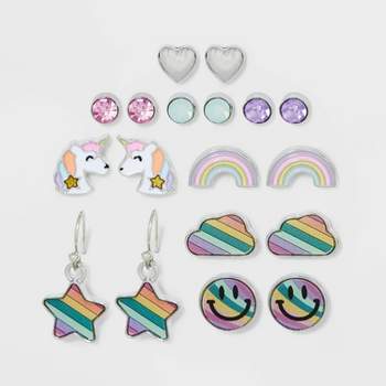 Girls' 9pk Unicorn and Star Drop Earring Set - Cat & Jack™