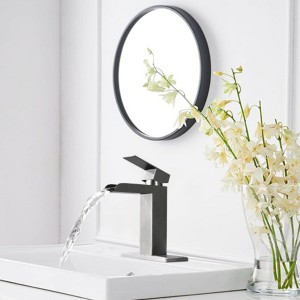 Single-Handle Waterfall Faucet for Bathroom Sink, 1-3 Hole, with Pop-Up Drain and Deck Plate. - 1 of 4