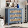 TIRAMISUBEST 3 Drawer Cabinet,Natural rattan,American Furniture,Suitable for bedroom, living room, study - 2 of 4