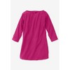 Woman Within Perfect Three-Quarter Sleeve Boatneck Tee - 3 of 4