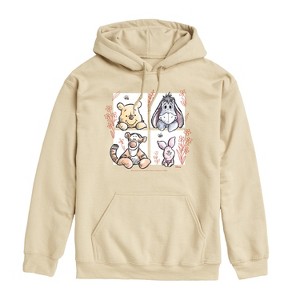 Men's - Winnie the Pooh - Character Grid Graphic Fleece Pullover Hoodie - 1 of 4