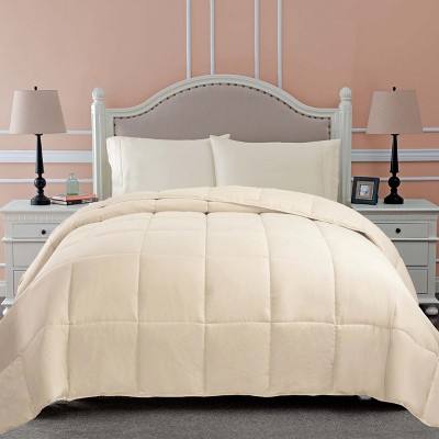 Ivory Full Reversible Down Alternative Microfiber Comforter