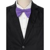 INSPIRE CHIC Men's Solid Color Satin Large Bow Tie 1 Pcs - 4 of 4