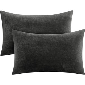 LISM 20x26 Inches Flannel Pillowcases with Zipper,Cozy Fuzzy Velvet Standard Pillow Shams Set of 2 - 1 of 4
