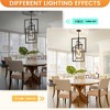 Modern Pendant Light Fixtures,Vintage 8-Light Farmhouse Chandeliers,Rectangle Hanging Island Light High Ceilings for Staircase, Hallway,Foyer - 3 of 4