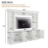 97.4"W Elegant Wall Unit Entertainment Center with Bookshelf, TV Stand for TVs Up to 70", Media Console with Adjustable Shelf - ModernLuxe - 3 of 4