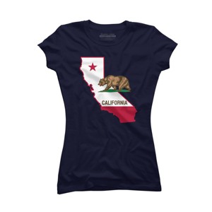 Design By Humans California State Pride Bear By T-Shirt - 1 of 2
