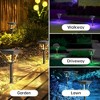 ROTTOGOON 23" LED Solar Pathway Lights Outdoor IP65 Waterproof 8 Fixed Colors & RGB Gradient Garden Landscape Lighting Black 6-Pack - 3 of 4