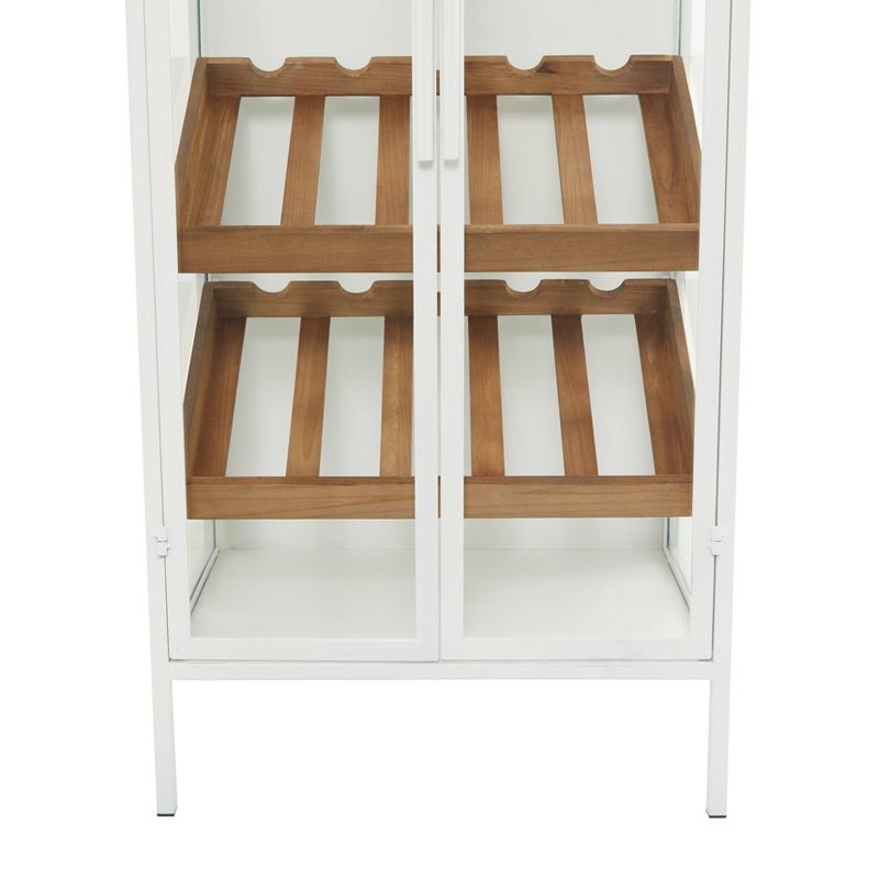 Farmhouse Metal Standing Wine Rack White - Olivia &#38; May, 6 of 9