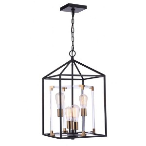 Craftmade Lighting Aaron 4 - Light Pendant in  Flat Black/Satin Brass - 1 of 1