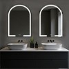 LED Aluminum Alloy Frame Arch Right Angle Gold Inner Illuminated Bathroom Wall Mirror  (Fog-Free) - 2 of 3