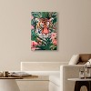 Art Remedy Tiger Hidden in Tropics Tropical Jungle Animals Wall Art Framed - 2 of 4