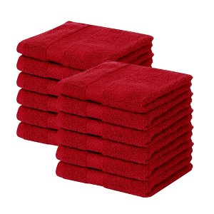 Splash Zero Twist 100% Ring Spun Cotton Face Washcloth Set – Reversible, 550 GSM, Soft, Lightweight, Highly Absorbent Towels for Bathroom - 1 of 4