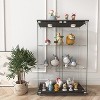 KTMBDW Glass Display Cabinet 3/4-Shelf with Door and Lock, Curio Cabinets, Tempered Glass Floor Standing Bookshelf for Bedroom, Living Room, Office - 2 of 4
