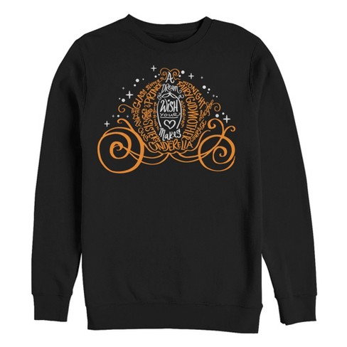 Men's Cinderella Magical Pumpkin Carriage Sweatshirt - Black - Small ...